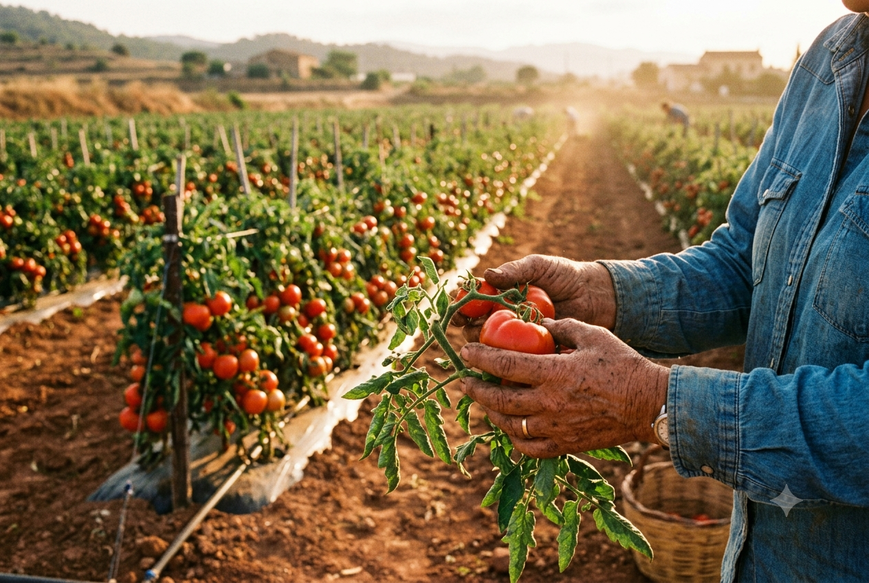 Vista previa del prompt: Fotografía de campo y producto agrícola