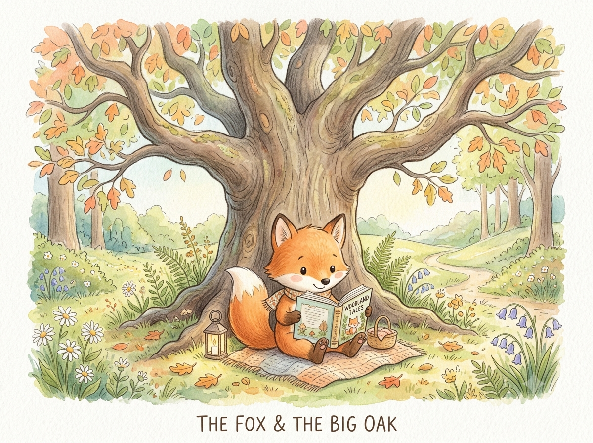 Vista previa del prompt: Ilustración de cuento infantil en acuarela